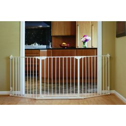 Safe &amp; Care - Skruemonteret sikkerhedsgitter SC702-80 - Metal - Hvid - Plastik - Hvid - 90-330 cm^