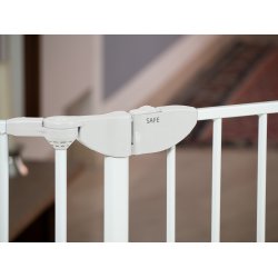 Safe &amp; Care - Skruemonteret sikkerhedsgitter SC701-80 - Metal - Hvid - Plastik - Hvid - 90-210 cm