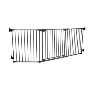 Safe & Care - Skruemonteret sikkerhedsgitter SC701-80 - Metal - M�rkegr� - Plastik - M�rkegr� - 90-210 cm