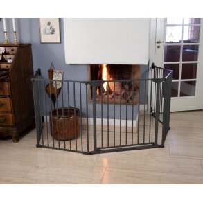 Safe & Care - Skruemonteret sikkerhedsgitter SC702-80 - Metal - M�rkegr� - Plastik - M�rkegr� - 90-330 cm