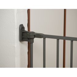 Safe &amp; Care - Skruemonteret sikkerhedsgitter SC702-80 - Metal - M�rkegr� - Plastik - M�rkegr� - 90-330 cm