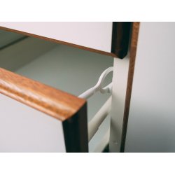 Safe &amp; Care - Tape-baseret l�s til nedre skuffer SC801 - Plastik - Hvid