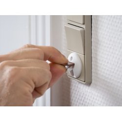 Safe &amp; Care - Kontaktsikring EU SC804 - Plastik - Hvid