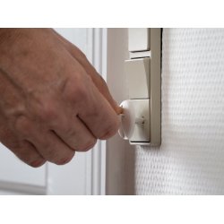 Safe &amp; Care - Kontaktsikring EU SC804 - Plastik - Hvid