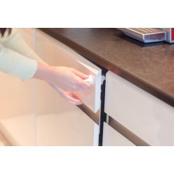 Safe &amp; Care - Tape-baseret Magnetl�s SC807 - Plastik - Hvid