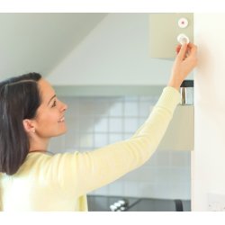 Safe &amp; Care - Tape-baseret Magnetl�s SC807 - Plastik - Hvid