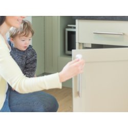 Safe &amp; Care - Tape-baseret Magnetl�s SC807 - Plastik - Hvid