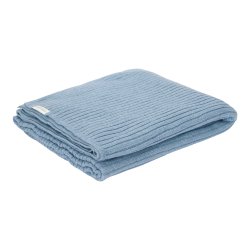 Little Dutch - Strikket Tppe 110x140cm - Pure Denim Blue^