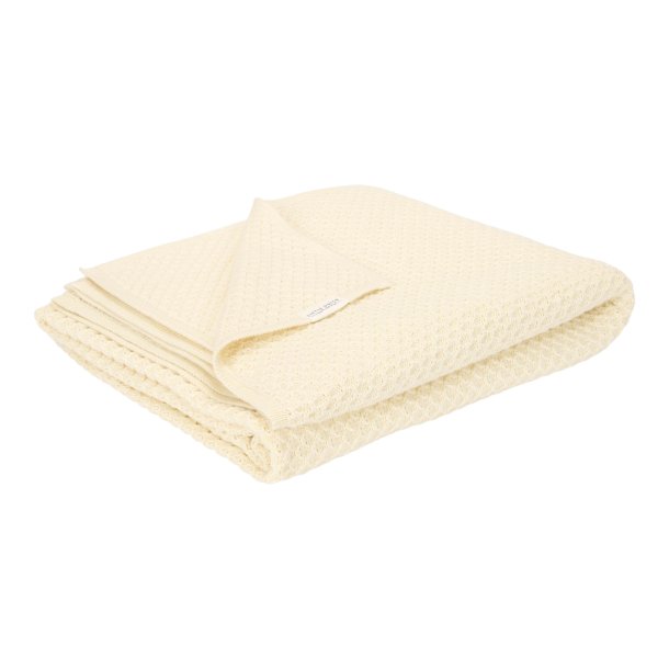 Little Dutch - Strikket Tppe 110x140cm - Pure Soft White*