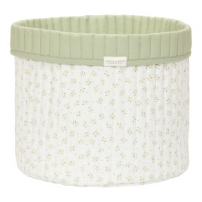 Little Dutch - Quiltet Opbevaringskurv Stor Blueberry Leaves