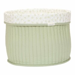 Little Dutch - Quiltet Opbevaringskurv Stor Blueberry Leaves