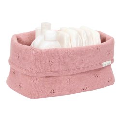 Little Dutch - Strikket Opbevaringskurv Stor Pure Pink Blush^
