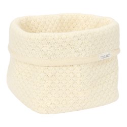 Little Dutch - Strikket Opbevaringskurv Lille Pure Soft White^