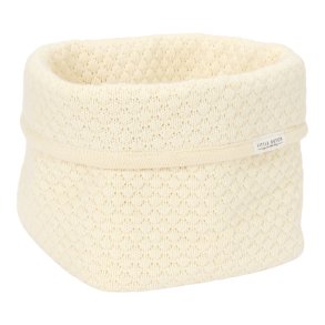 Little Dutch - Strikket Opbevaringskurv Lille Pure Soft White^
