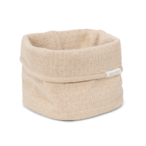 Little Dutch - Strikket Opbevaringskurv Lille Pure Soft Beige