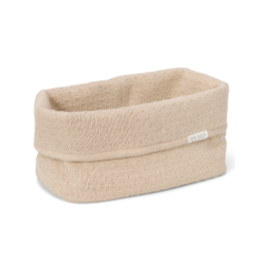 Little Dutch - Strikket Opbevaringskurv Stor Pure Soft Beige