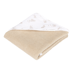 Little Dutch - Badehndklde m. Htte muslin - Baby Bunny - 75x75 cm