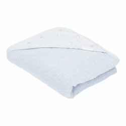 Little Dutch - Badehndklde m. htte Broderet Blue - 75x75 cm