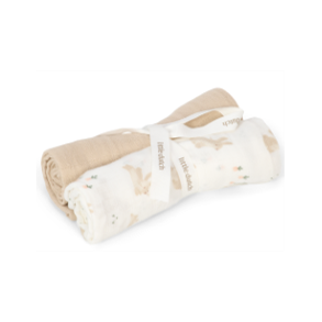 Little Dutch - Stofbleer 2 pak Muslin 70x70 - Baby Bunny