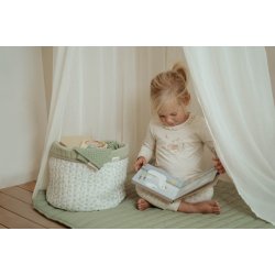 Little Dutch - Quiltet Opbevaringskurv Lille Blueberry Leaves