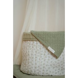 Little Dutch - Quiltet Opbevaringskurv Stor Blueberry Leaves