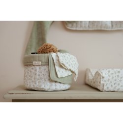 Little Dutch - Quiltet Opbevaringskurv Stor Blueberry Leaves