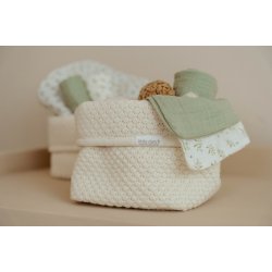 Little Dutch - Strikket Opbevaringskurv Lille Pure Soft White^