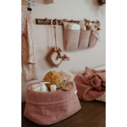 Little Dutch - Strikket Opbevaringskurv Lille Pure Pink Blush^