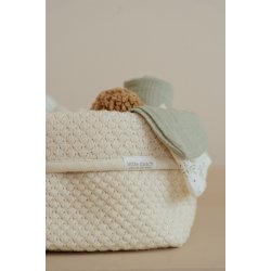 Little Dutch - Strikket Opbevaringskurv Stor Pure Soft White^