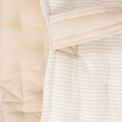 Little Dutch - Quiltet Opbevaringskurv XL Pure Soft Beige Stripe