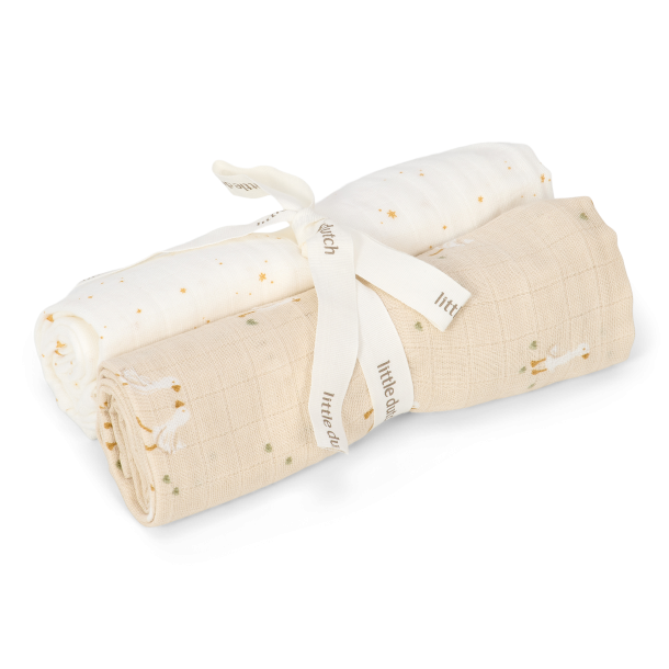 Little Dutch - Stofbleer 2 pak Muslin  70x70 - Little Goose